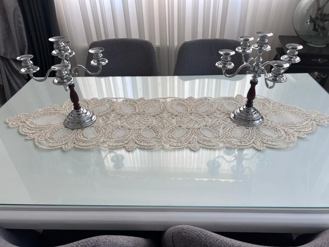 رانر و رومیزی مدل صدف