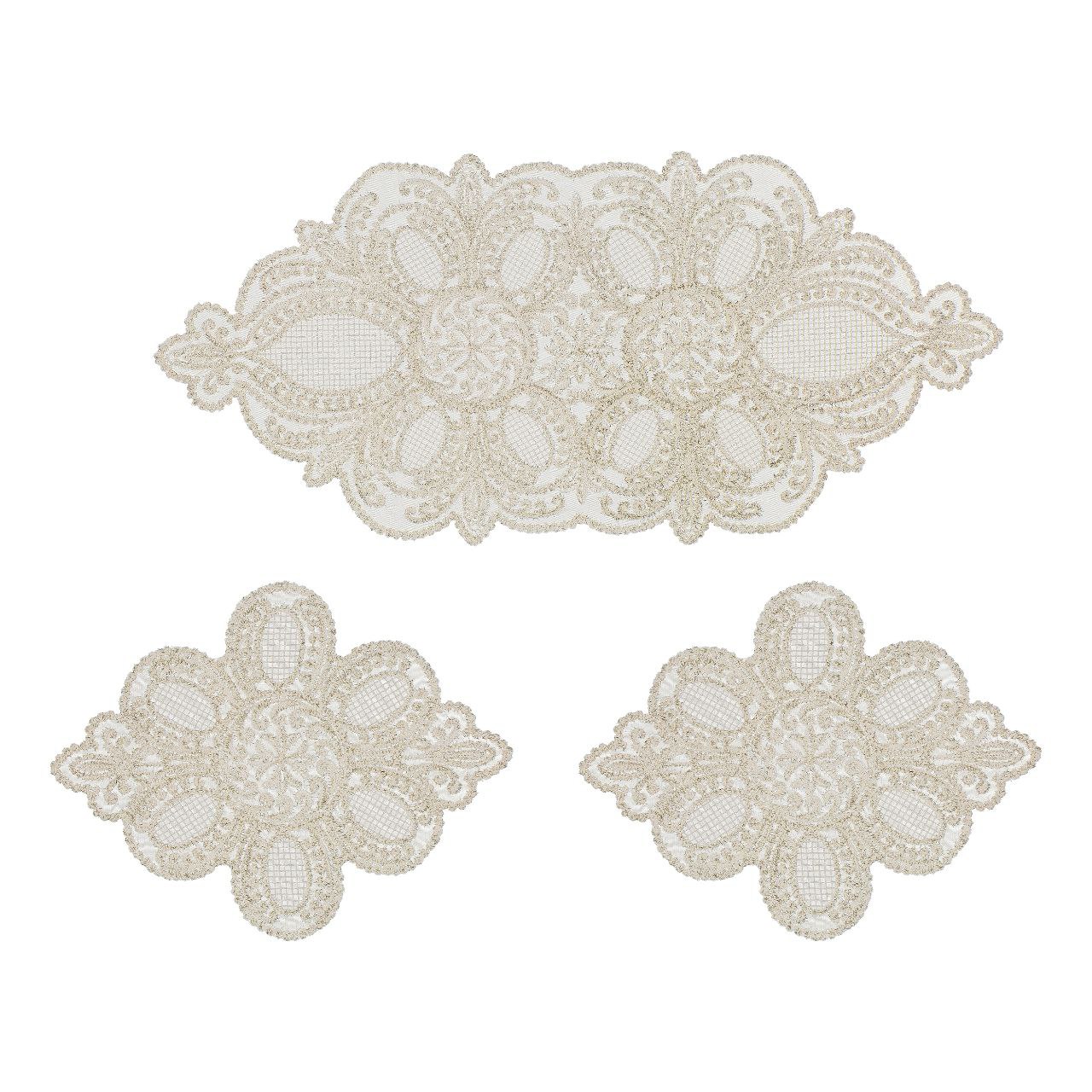 رومیزی سه تیکه مدل صدف