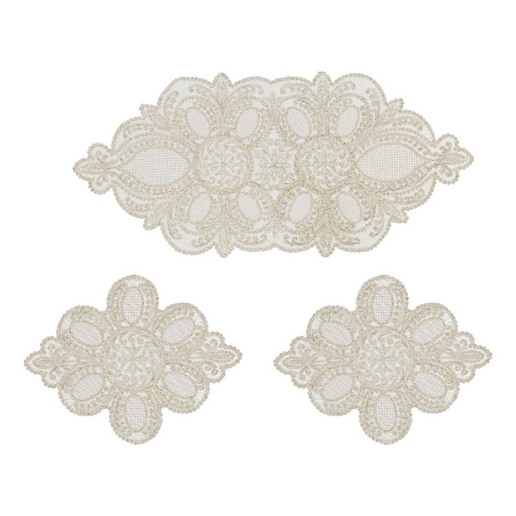 رومیزی سه تیکه مدل صدف