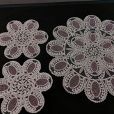 رومیزی سه تیکه مدل صدف گرد