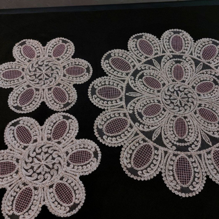 رومیزی سه تیکه مدل صدف گرد