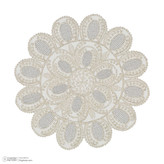 رومیزی گرد مدل صدف