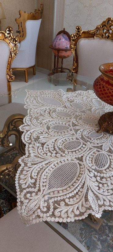 رومیزی مربع مدل صدف