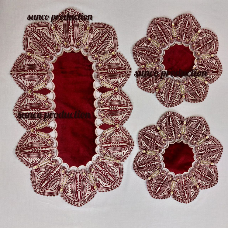 رومیزی سه تیکه مدل پروانه