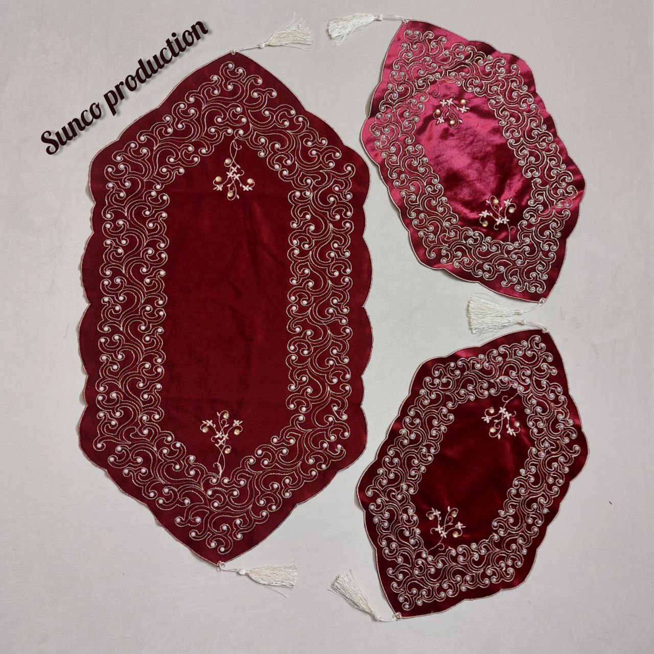 رومیزی سه تیکه مدل مروارید