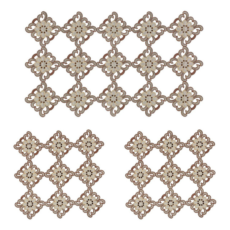 رومیزی سه تیکه مدل مشبک