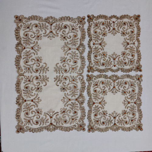 رومیزی سه تیکه مدل اکلیلی سانکو