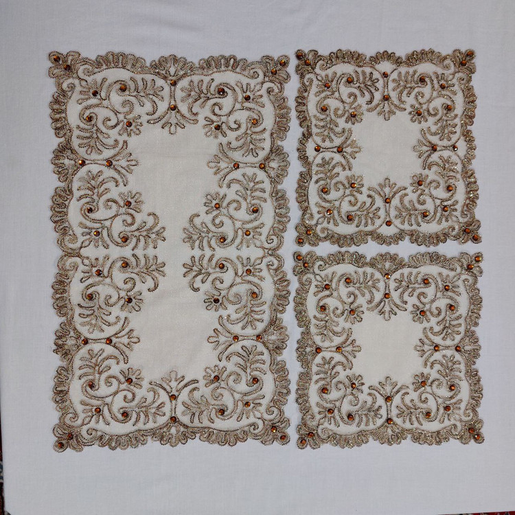 رومیزی سه تیکه مدل اکلیلی سانکو