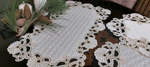 رومیزی سه تیکه مدل پیچک