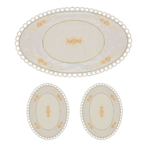 رومیزی سه تیکه مدل رز