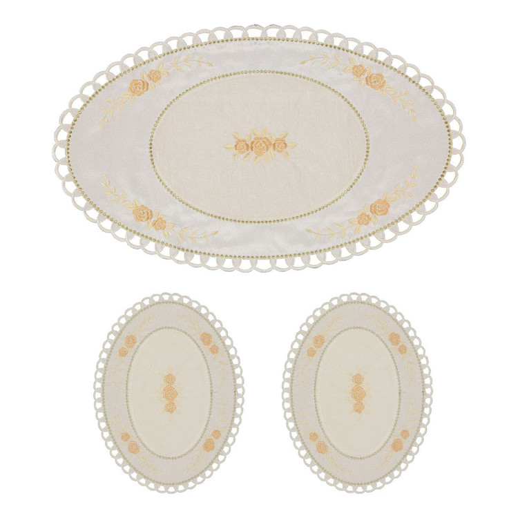 رومیزی سه تیکه مدل رز