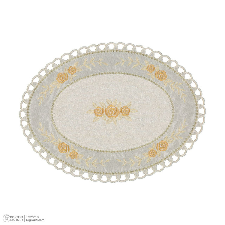 رومیزی عسلی مدل رز