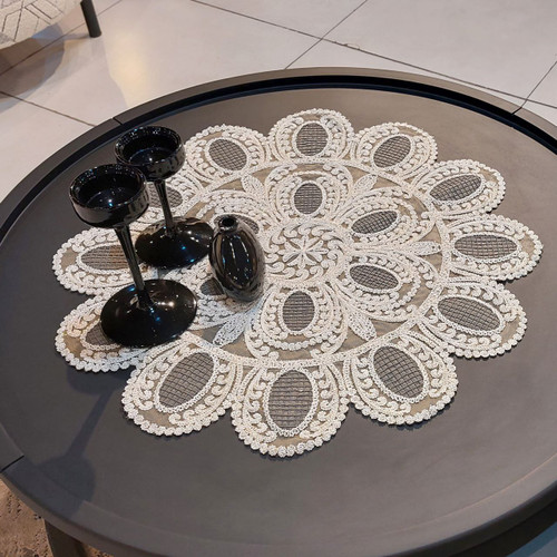 خرید رومیزی گرد مدل صدف