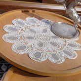 رومیزی سه تیکه گرد مدل صدف