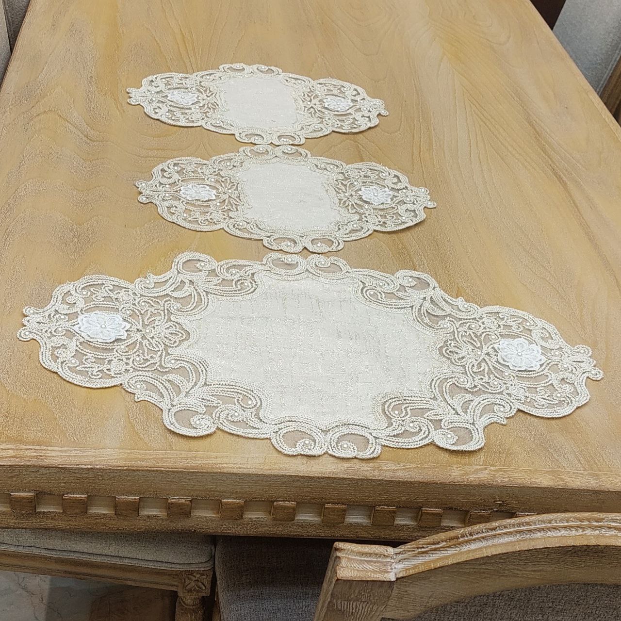 خرید آنلاین ست رومیزی سه تیکه مدل دانتل