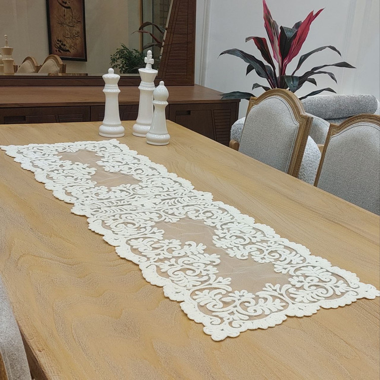 رانر و رومیزی مدل تور مخمل سانکو