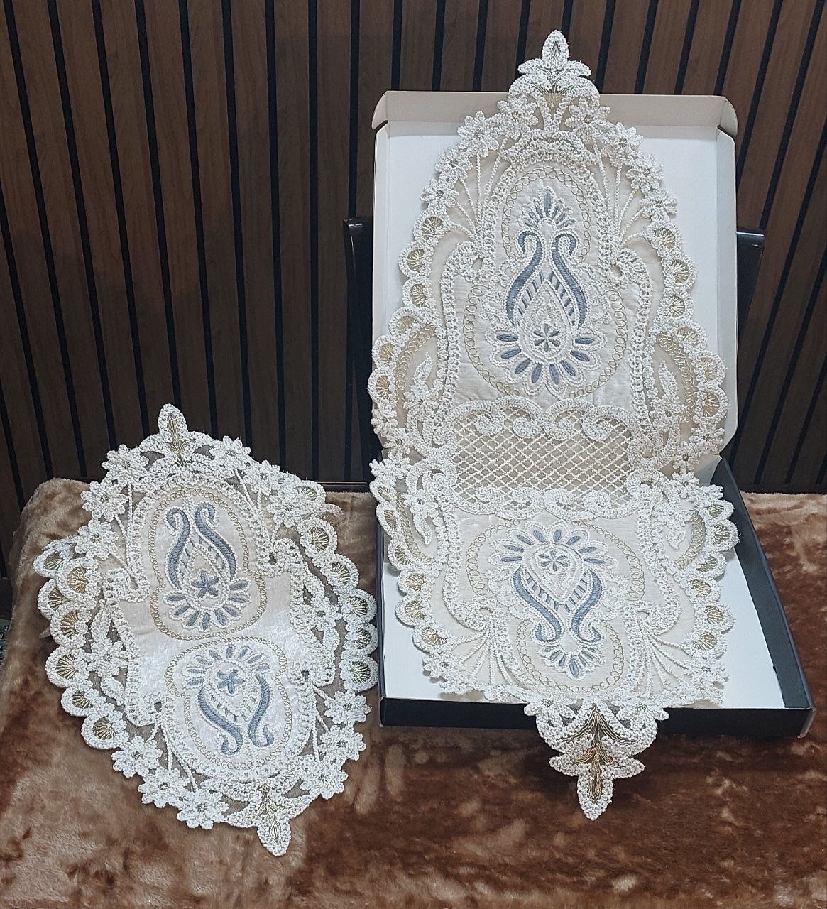 ست سه تیکه رومیزی مدل لارا