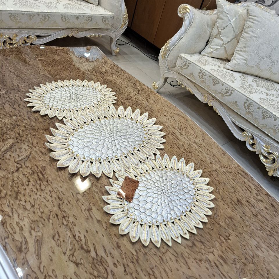 رومیزی جلومبلی مدل آفتابگردان