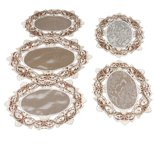 ست سه تیکه رومیزی مدل گلسار