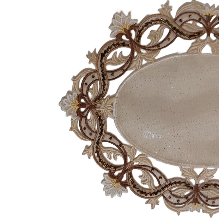 رومیزی عسلی مدل گلسار