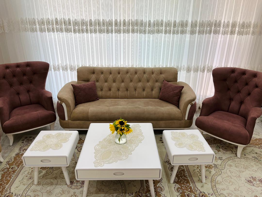 رومیزی سه تیکه مدل صدف