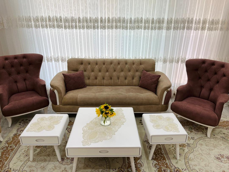 رومیزی سه تیکه مدل صدف